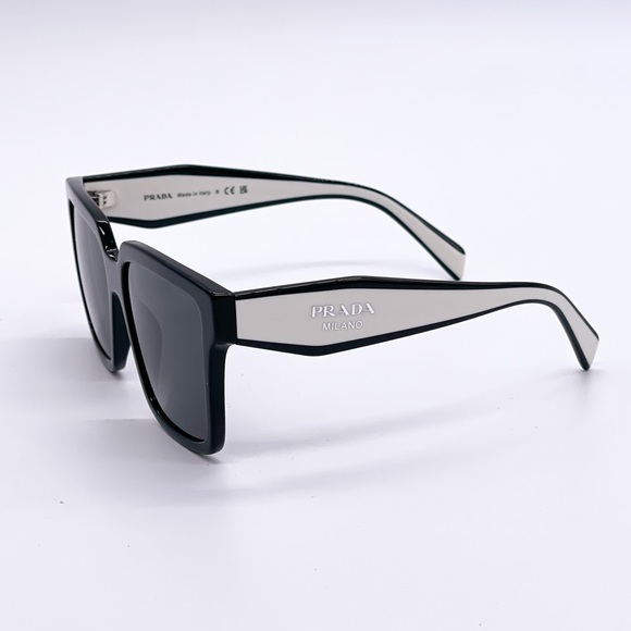 LNEW PRADA PR24ZS 1AB5S0 WOMEN’S SUNGLASSES PRADA PR 24ZS BLACK WHITE SPR 24Z - Picture 7 of 14